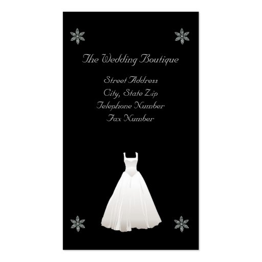Wedding Dress Boutique Business Card (front side)