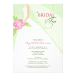Wedding Dress Bridal Tea Invitation (green)
