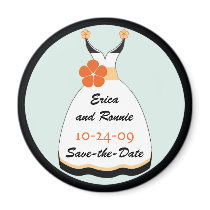 Wedding Dress Fridge Magnet