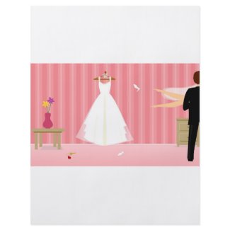 wedding dress pink stripe flyer