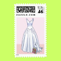 Wedding Dress postage stamps by wedding_tshirts Wedding Dress postage stamps