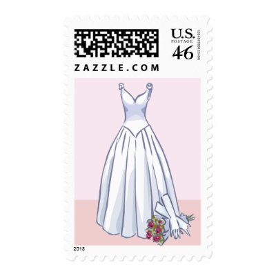 Wedding Dress postage stamps