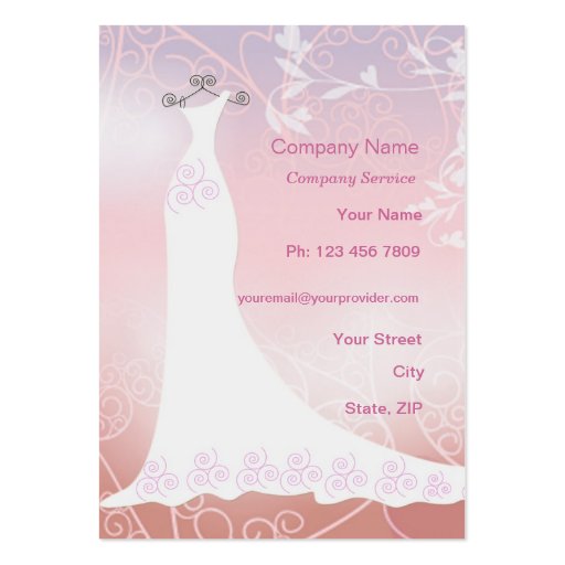 Wedding dress service  Business Card (front side)