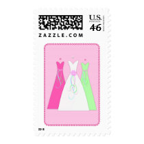 Wedding Dress Sparkle Postage Stamp