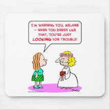 wedding dress trouble mouse pads