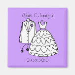 Wedding Dress & Tux Custom Keepsake Magnets