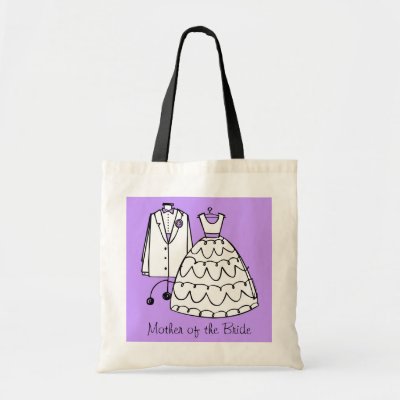 Wedding Dress Tux Custom Keepsake Tote Bags by pinkinkart