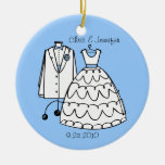 Wedding Dress & Tux Personalized Ornament