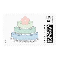 Wedding Dress with Pink Stamps