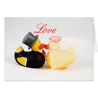 Wedding ducks card
