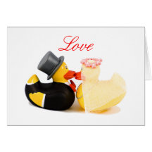 Wedding ducks card