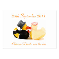 Wedding ducks ... Save the date business cards