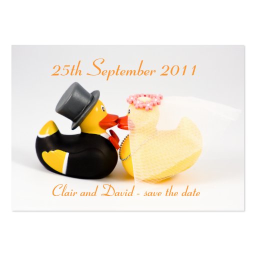 Wedding ducks ... Save the date Business Card