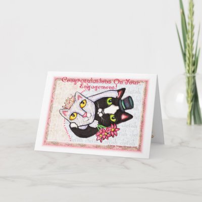 Wedding Greeting Message on Sweet Cats Send A Congratulatory Message For The