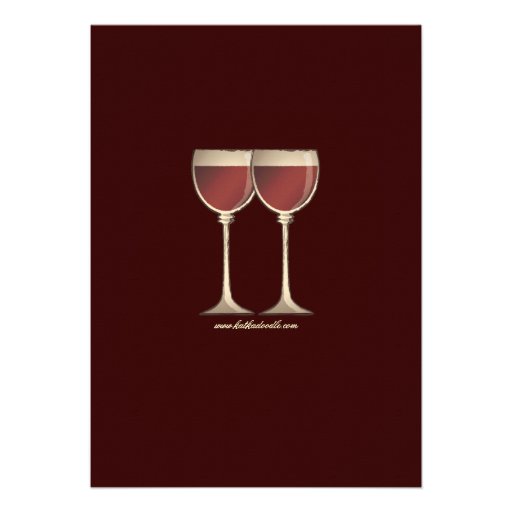 Wedding Engagement Party Aged Wine Themed Custom Invitations