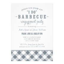 Wedding Engagement Party Invitation | "I Do" BBQ
