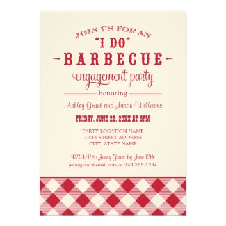 Wedding Engagement Party Invitation | "I Do" BBQ