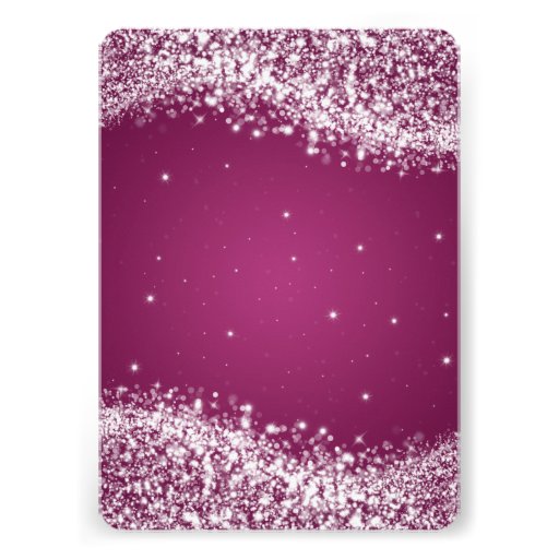 Wedding Engagement Party Sparkling Wave Pink Invites