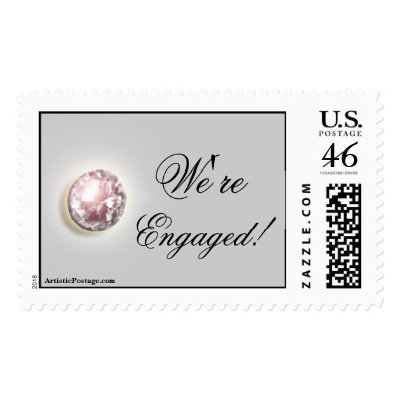 Wedding Engagement Postage Stamp