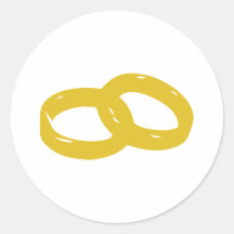 wedding - engagement rings round stickers