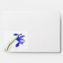 Wedding Envelope - Purple iris flower