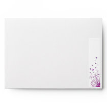 Wedding Envelope - Purple & White Swirl