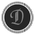 Wedding Envelope Seal D Monogram Sticker