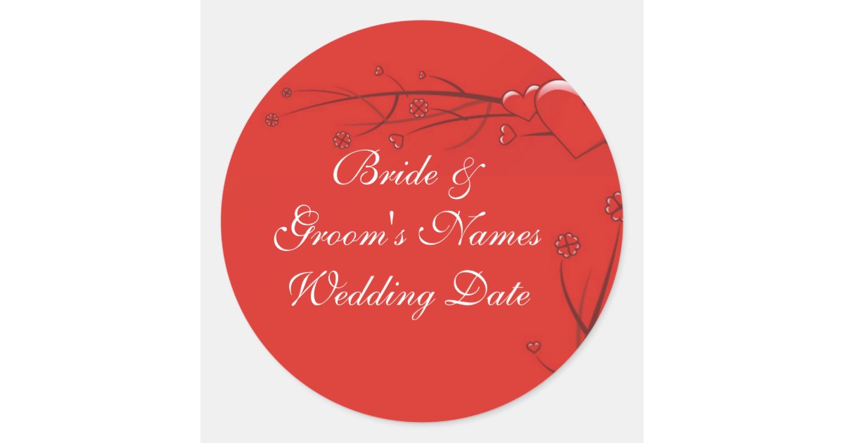 Wedding Envelope Seal Sticker Template Zazzle