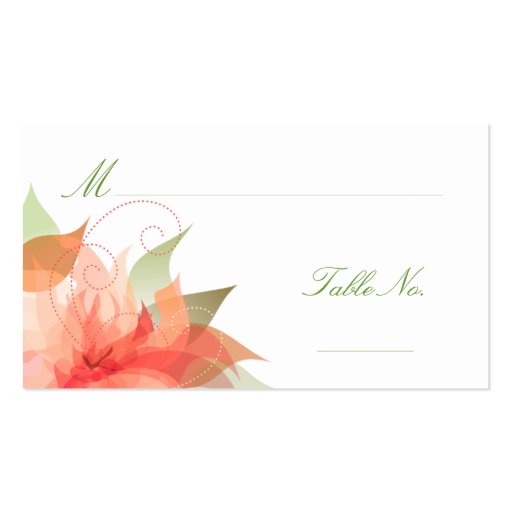 Wedding Escort Guest Place Cards Business Card Template (front side)