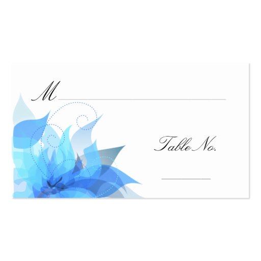 Wedding Escort Guest Place Cards Business Cards (front side)