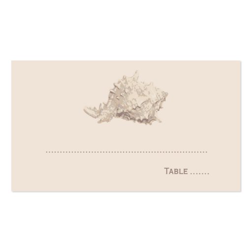 Wedding Escort Place Card | Ivory Seashell Business Cards (front side)