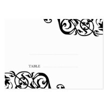 Wedding escort seating card custom print elegant business cards