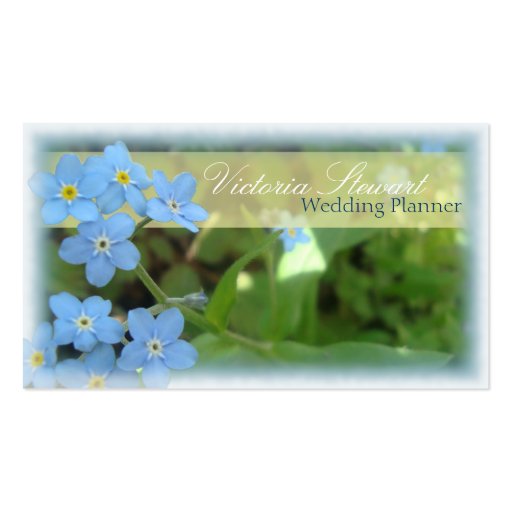 Wedding Event Planner Business Card Elegant Floral (front side)