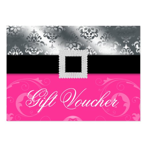 Wedding Event Planner Jewel Pink Silver Gift Card Business Cards (front side)