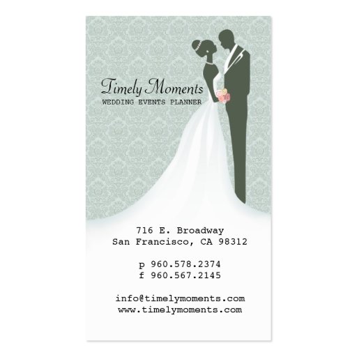 Wedding Events Planner Business Card (front side)