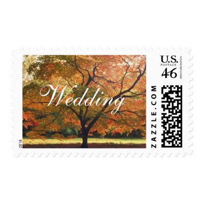 Wedding Fall Wedding Invitation Postage  Stamps