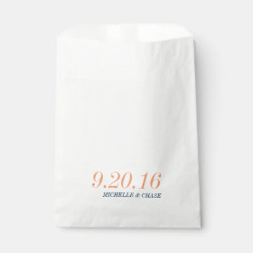 Wedding Favor Bag, Bold Typography Favor Bag