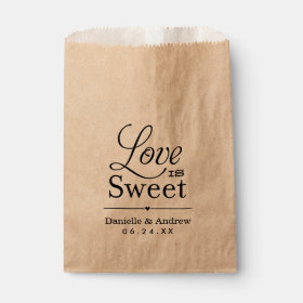 Wedding Favor Bags | Love is Sweet - Black