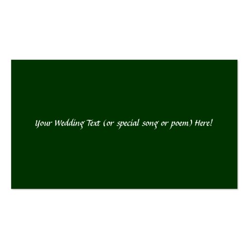 WEDDING FAVOR CARDS: HORSES NUZZLING IN HEART BUSINESS CARD TEMPLATE (back side)