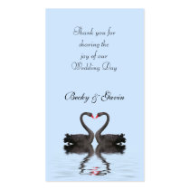 Wedding Favor Gift Tag Romancing Swans Wedding Set Business Cards