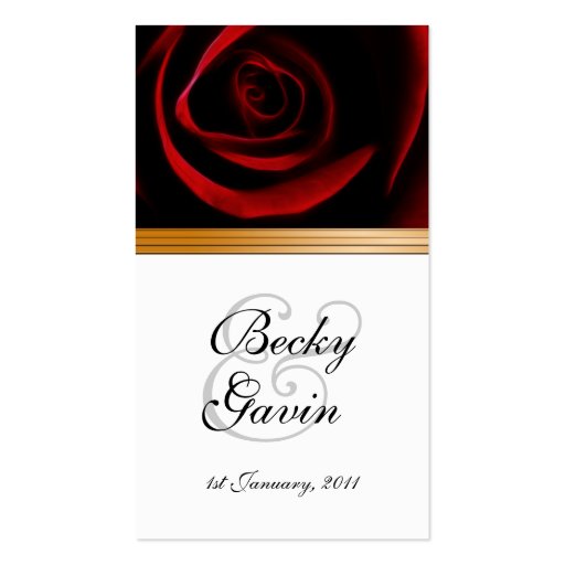 Wedding Favor Gift Tag Roses Are Red Business Card (back side)