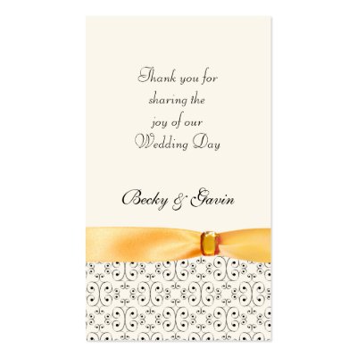 Wedding Favor Gift Tag Topaz Wedding Set Business Cards by custominvites4u