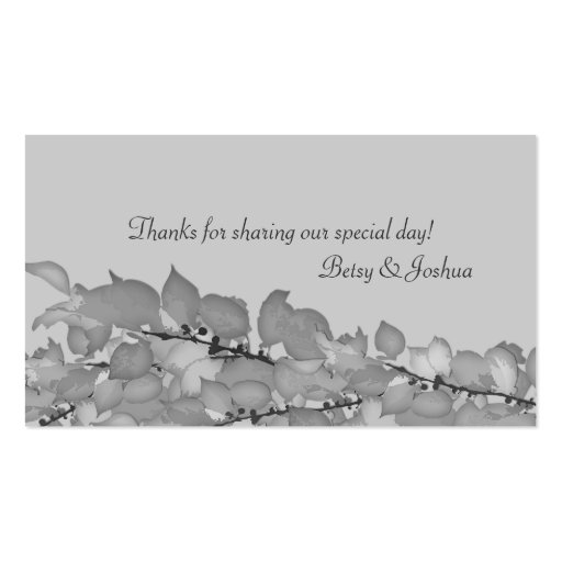 Wedding Favor Gift Tags Business Card (front side)