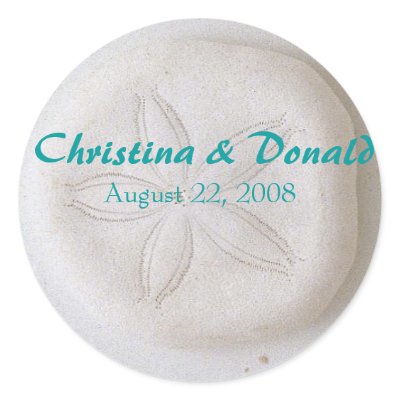 Wedding Favor Label Round Stickers by plaidtink