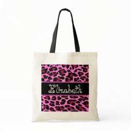 Wedding Favor Pink Black Leopard Bridesmaid Bag bag