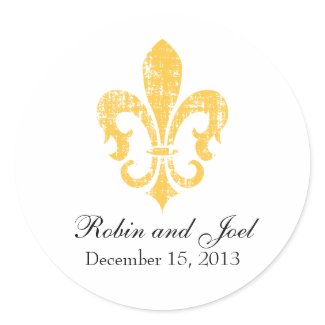 Wedding Favor Sticker | New Orleans | Gold