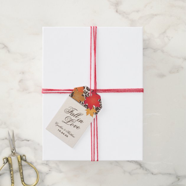Wedding Favor Tags | Fall in Love Theme Pack Of Gift Tags-2