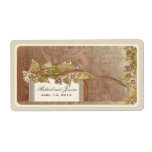 Wedding Favor Vintage Wine Label in Champagne Pink