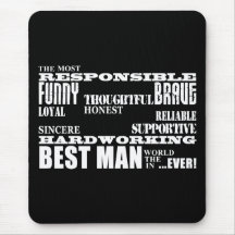 Wedding Favors Best & Greatest Best Men Qualities Mouse Pad