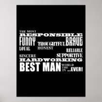 Wedding Favors Best & Greatest Best Men Qualities Print
